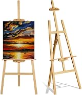 BRIEFNESS Wooden Easel Stand 150cm 59in Adjustable Tripod Canvas Holder