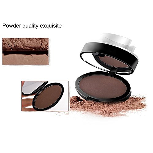 Hisight Brow Eyebrow Stamp - Enhancer Straight United Eyebrow Powder Natural Perfect Eyebrows shapein 3 Seconds (Dark Brown)