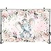 Mocsicka Elephant Baby Shower Backdrop 7x5ft Cute Girl Elephant Pink Floral Photo Booth Backdrops Elephant Birthday for Girl Photography Background