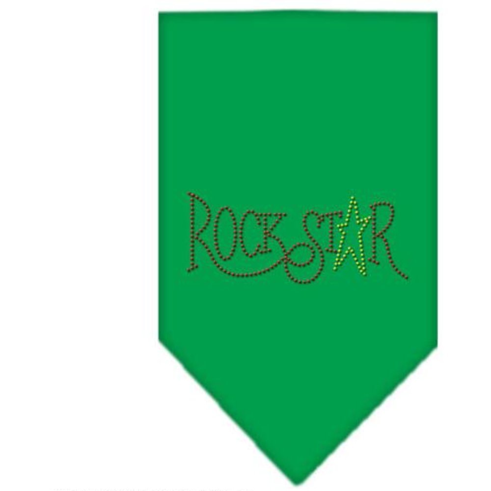 Mirage Rock Star Rhinestone Bandana, Small, Emerald Green