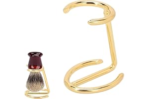 ZBJBinCH Shaving Brush Holder, Shaving Stand Shaving Razor and Brush Stand Christmas Men's Gift for Safety Razor Stand Place manual shaving foam brush Stainless Steel （Without Brush）