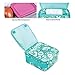 Reinforced Water Resistant School Backpack and Insulated Lunch Bag Set - Teal Floral Motif