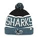 NHL San Jose Sharks Calgary Cuff Knit Hat, One Size, Black