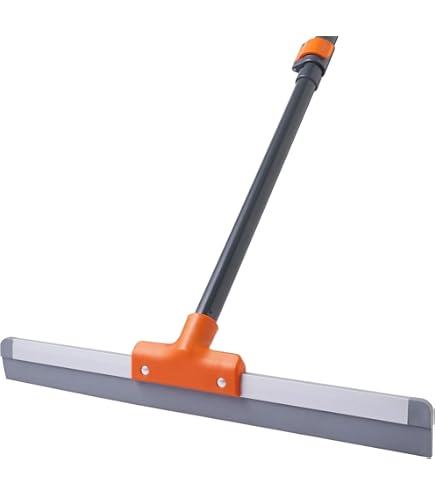 TrueYee 17" Floor Squeegee – Adjustable Stainless Handle Up To 57", Soft Rubber Blade, For Tile, Concrete & Garage Floors