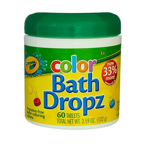 Crayola-Color-Bath-Dropz-60-Tablets-359-Ounce-Jar Crayola Color Bath Dropz 60 Tablets 3.59 Ounce Jar