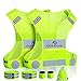 2 Pack Reflective Vest Running Gear, Ultralight & Comfy Cycling Reflective Vests with Large Pocket & Adjustable Waist for Women Men, Night Runner Safety Vest + Hi Vis Armbands & Bag (Large)