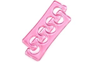 Rolabling Pedicure Toe Separators Flexible Soft Silicone Finger Toe Spacers for Nail Polish Pedicure Tools Toe Spreader for Nail Polish Application(Pink)