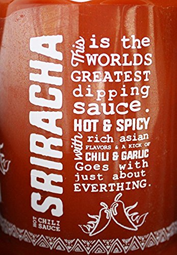 Sriracha Hot Chili Sauce (2 Pack) Real Asian Brewed – No MSG – Kosher Certified – Spicy Dressing for Pizza, Grilled Food, Fish, Meat – Convenient Bottle Size – 24.7-ounce - By Best of Thailand - Thumbnail 3