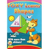 Preschool Sticker Activity book: Foxy Learns Shapes