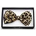 Leopard Print Bowtie with adjustable plastic clip