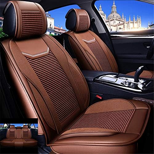 カーシートプロテクションカバー自動車用ユニバーサルシートクッションアイスシルク素材クールな通気性快適調整可能なリアクッションサイズほとんどの車に適しています ブラウン Licor Co Jp