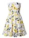 Murimia Womens Summer Strapless Ruffle Backless Floral Beach Mini Dress