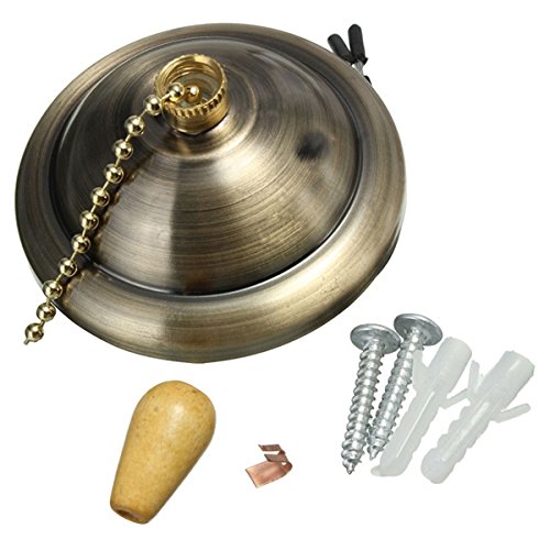 MASUNN Universal Colorful Ceiling Fan Light Wall light Pull Chain Switch AC 3A/125-250V-Green Bronze