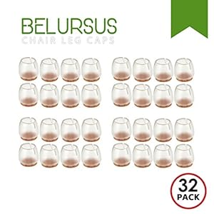 Belursus (44 Pieces) Chair Leg Caps Silicone Floor Protector Round...