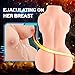 Male Masturbator Sex Doll with Tight Vagina and Anal Opening, Realistic Pussy Ass Butt and Soft Breast Adult Toy, Men Masturbation for Sexual Pleasure (with Torso)