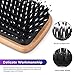 Hair Brush Boar Bristle Detangler Hair Brush and Wide Tooth Comb Set for Curly Thick Long Dry Wet Hair,Wooden Paddle Detangle Hair Brushes for Women Men Kids Detangling Smoothing Hair Adding Shine …
