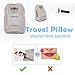 Inflatable Travel Pillow- Comfort Velvet Air Neck Travel Pillow with Portable Pump, Best Travel Partner for Airplanes, Trains and Cars Grey
