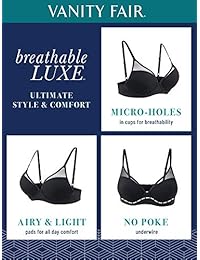 Vanity Fair 75291 - Sujetador con aros para mujer (transpirable, cobertura completa)