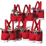 Dreamy house Set of 6 Santa Pants Gift&Treat Bag Christmas Candy Bag SD-2-1