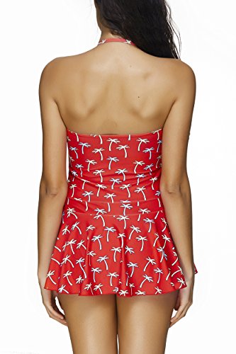open lace back dress Red Palm Tree Mini Dress  FARM Rio