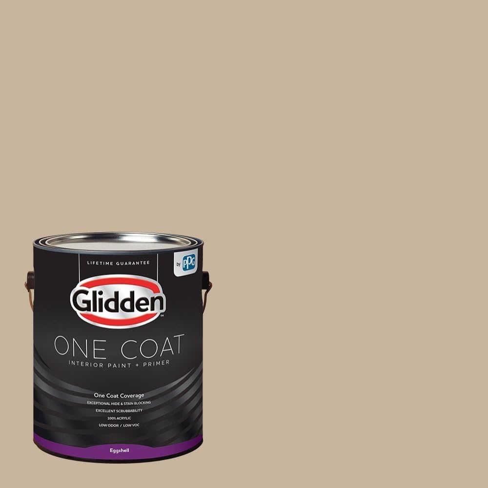Glidden Interior Paint + Primer: Beige/Best Beige, One Coat, Eggshell, 1-Gallon