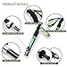Terra Hiker Hiking Sticks Adjustable Trekking Poles, Collapsible Lightweight Hiking Poles with Lever Lock and Carry Sack for Camping, Hiking