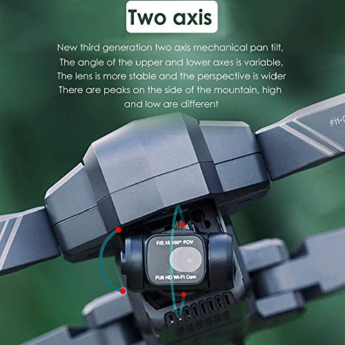 Absir F11 4K Pro Drohne Quadcopter UAV UHD 2-Achsen-Kamera Live-Video für GPS 30 Minuten Flug, Heimkehr, 5G WiFi… – Bild 4