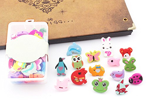 Toosunny 30 Pcs Decorative Thumbtacks Lovely Animal Shape PushPins Cartoon Drawing Pins for Feature Wall, Whiteboard, Corkboard, Photo Wall - Thumbnail 4