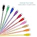 OKRAY 3 Pack Micro USB Cable Android Charger 10Ft Braided Tangle-Free Micro USB 2.0 Charging Cable Sync Cord Compatible with Galaxy S7 S6 Edge J7, HTC, LG G3 G4, Sony, Nokia (Blue Orange Purple)