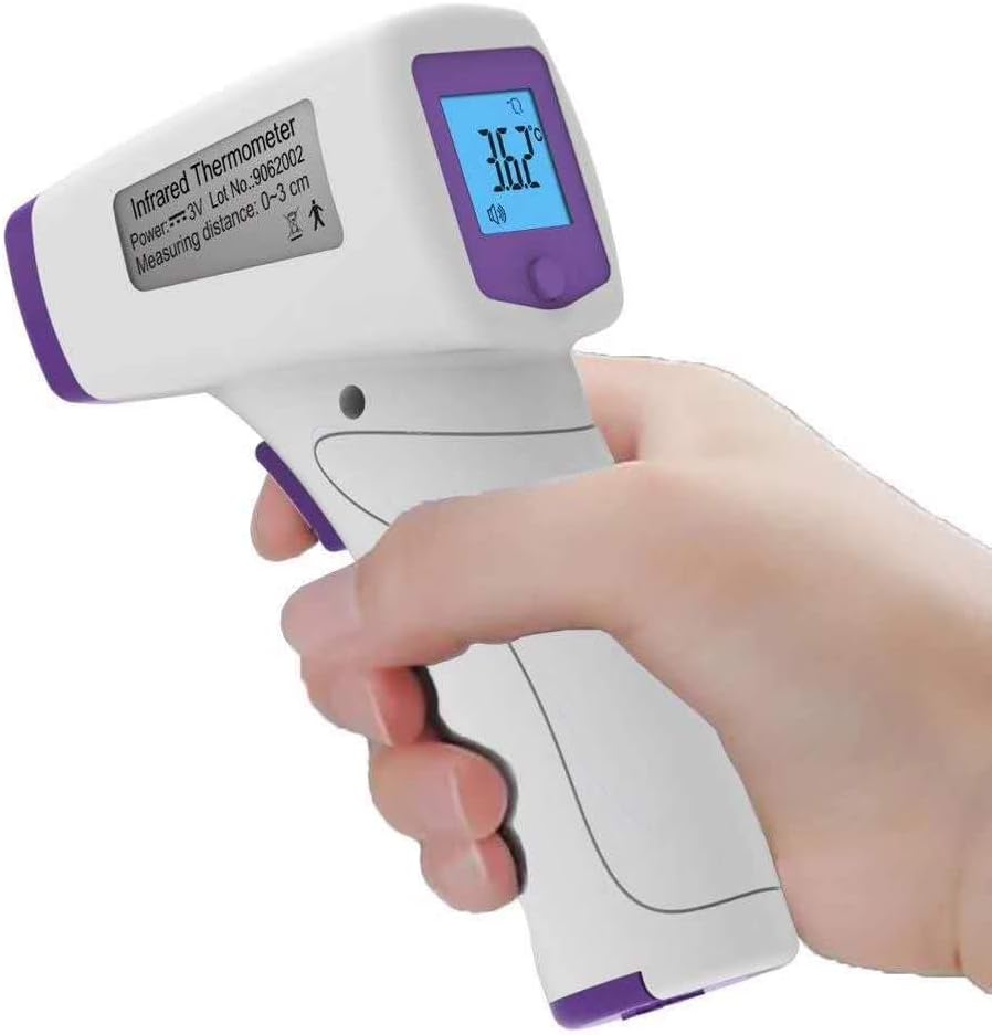 Infrared Thermometer, SURPEERInfrared Temperature Non-Contact Digital Infrared Temperature Gun 32-42℃(89-107℉) with Backlight (Purple)