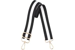 Youteer Adjustable Handbag Strap Wide Purse Strap Replacement Shoulder Crossbody Bag Strap Black Stripe
