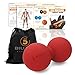 5BILLION FITNESS Peanut Massage Ball-Double Lacrosse Ball & Mobility Ball for Physical Therapy - Deep Tissue Massage Tool for Myofascial Release, Muscle Relaxer, Acupoint Massage (red)
