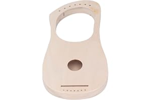 Tnfeeon Lyre Harp 7 Strings Beautiful Basswood Diy Kit for Handmade Ideal for Children and Beginners with a Tuning Key for Mu