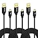 Micro USB Cable 10ft, iSeekerKit High Speed USB Charging Cord Nylon Braided Micro USB to USB 2.0 Cable with Aluminum Connectors For Samsung, LG, Android and More[3 pack]