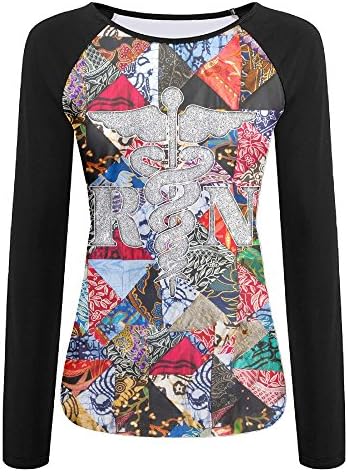 WOFutureShirt RN Nurse Christmas Gift Casual Baseball Boat Neckline Fashion Long Sleeve Ladies Raglan T-Shirt