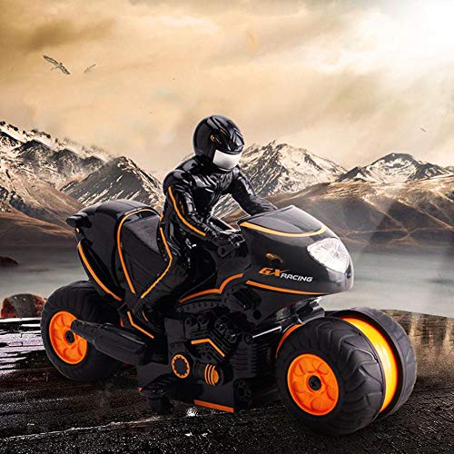Womdee Remote Control Stunt Motorcycle, 2.4G 360 Degree Spinning Action Rotating Drift Stunt Motorbike High Speed RC Motorbikes, Drift Stunt Car Motorbike for Kids Age 4,5,6,7,8 and Up Year Old