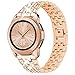 Dsytom Compatible with Samsung Galaxy Watch 42mm/Active 40mm Band, Gear Sport/S2 Classic,Metal Bracelet Replacement Bands Wristband Accessories Strap for Women(Rose Gold)