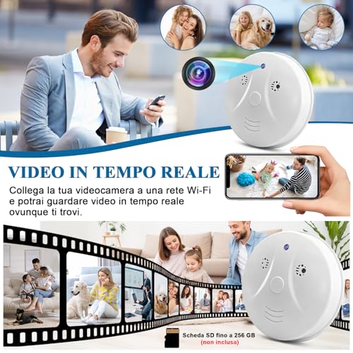 Hidden Camera Wifi 5G Smoke Detector Hidden Camera | 1080P HD WiFi Mini Spy Camera with Night Vision and Motion Detection for Home Security