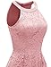 Dressystar Women Halter Lace Wedding Guest Dress Hi-Lo Cocktail Party Bridesmaid Formal Dresses