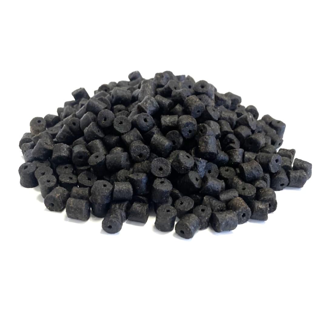 MALTBYS' STORES 1904 LTD Drilled Halibut Pellets Black 8.5mm 1kg Fishing Bait LGCB