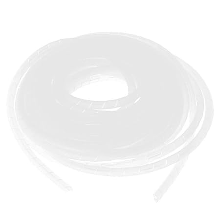 SODIAL(R) 6mm x 16M Kabelspirale Kabelschlauch Spiralband Schutz Schlauch weiss