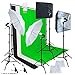 Linco Pheno Studio Lighting Studio Softbox Umbrella Reflector (3 in 1) Photography 9x10 feet Backdrop Stand Kit with 3 Color Muslin & Clamps