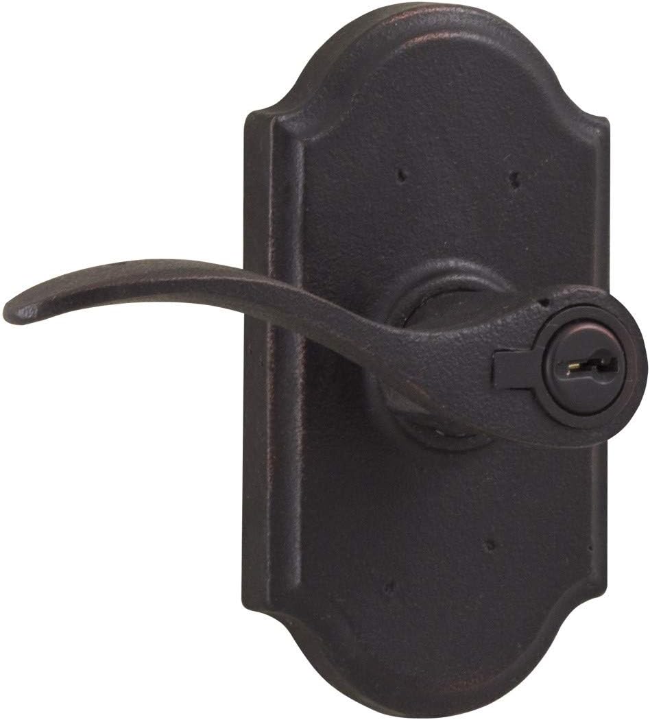 Weslock 7140HLH Carlow Left Handed Single Cylinder Keyed Entry Door Lever Set w, Oil Rubbed