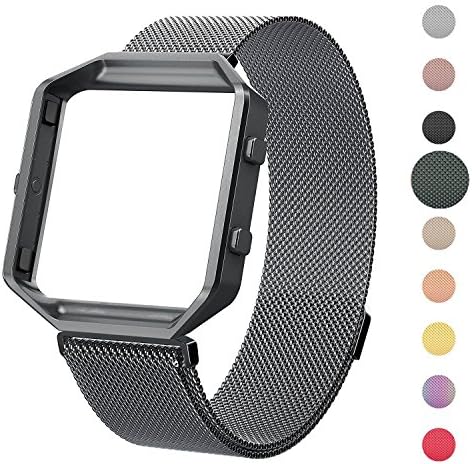 Crodi Fitbit Blaze Bands, Stainless Steel Magnetic Milanese Replacement Band for Fitbit Blaze Women Men(Grey)