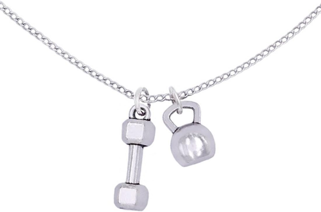 ibssha Kettlebell & Dumbbell Charms/Motivational Jewelry/Weight Loss Motivation/Gym Jewelry