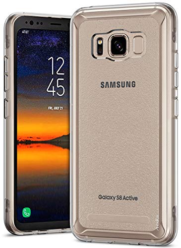 Aeska Galaxy S8 Active Case, Ultra [Slim Thin] Flexible TPU Gel Rubber Soft Skin Silicone Protective Case Cover for Samsung Galaxy S8 Active (Clear)