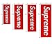 4 Pack Red Supreme Patches Sew on or Iron on Multi Size Patch Embroidered DIY Applique Badge Decorative