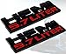 Muzzys (Set of TWO) Hemi 5.7L Black and Red Emblems for Dodge Ram 1500 2500 3500 Badge 3M Universal Stick On Sticker Trunk Fender Bumper Tailgate
