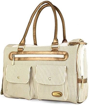 Iwalouges Fashion Dog Carrier Handbag Dog Purse Tote Bag Pet Cat Dog Hiking Backpack (Khaki)