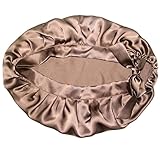 LITHER Women 100% Mulberry Silk Cap Sleeping Hat Head Cover Bonnet Cap for Hair Beauty